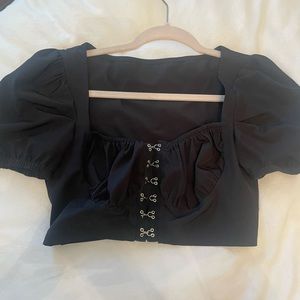 Black bustier top
